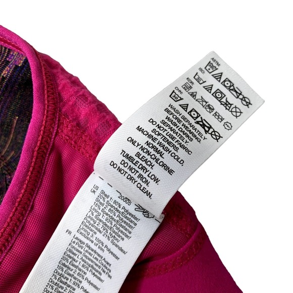 BROOKS Running Rebound Racer Sports Bra Size 34B Pink Black Adjustable Straps - Picture 11 of 11